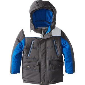 Kids Rothschild Blue Gray Hooded Winter Coat Puffer Jacket 2T